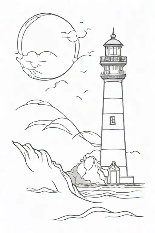 Lighthouse In The Sea
