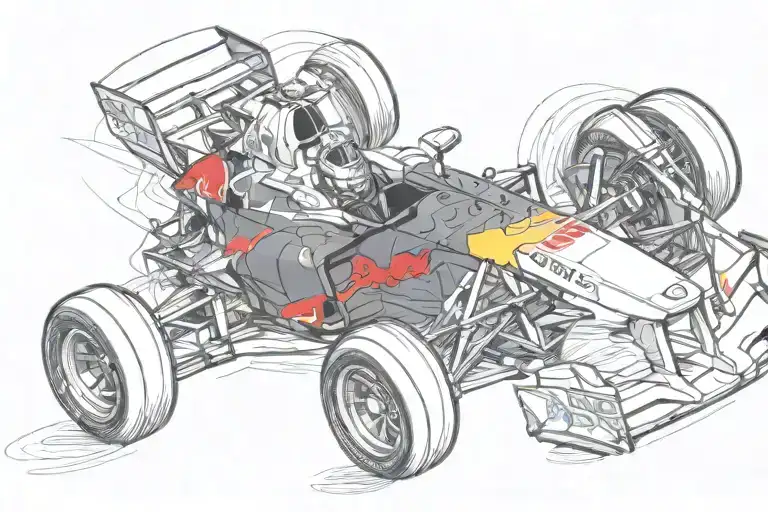 F1 Red Bull Car Driving