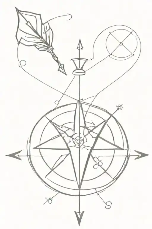 Compass With An Arrow Through It
