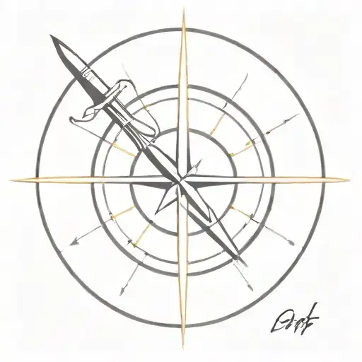 Compass With Arrow Through It