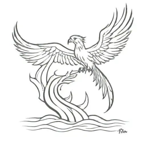 Skaneatkes Lake With Phoenix Rising From The Ashes