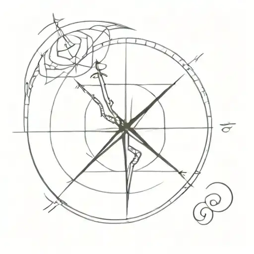 Compass With Scorpion Zodiac And Health Energy