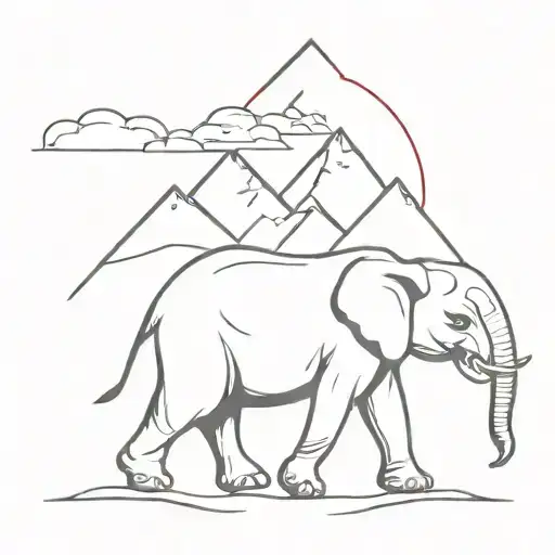 Elephant And Mountain