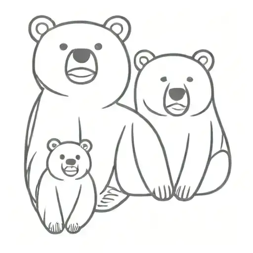 Bear And Ruby And Angel Sitting