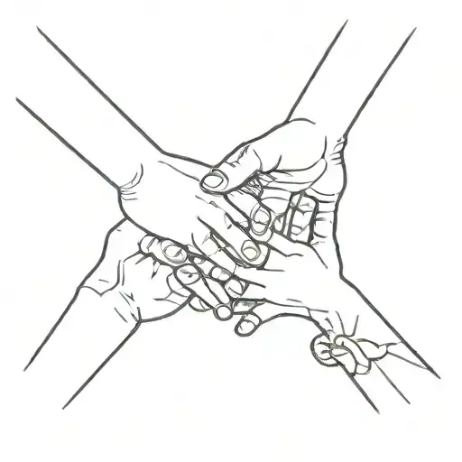 3 Kids Holding Hands Holding Each Other