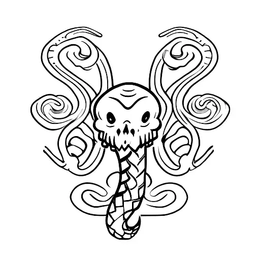 Dead Snake Wrapped Around A Heart