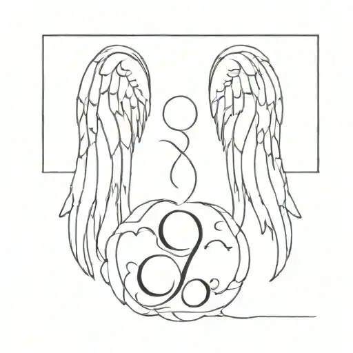 Semi Colon Tatto With Angel And Demon Wings For Couple