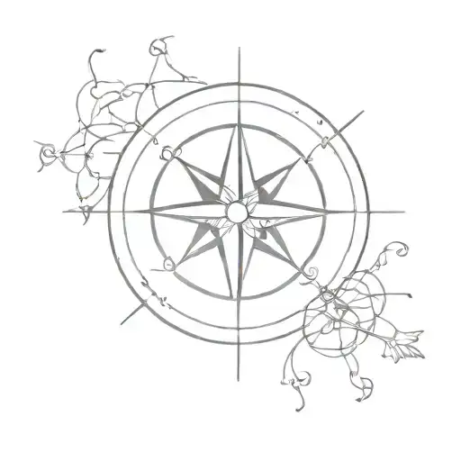 Compass Surrounded Stylus Femme