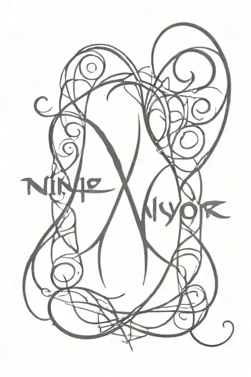 Name Of My Son 'Niyor' Hidden In A Tribal Design