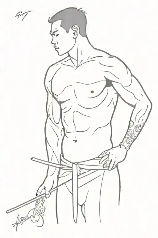 Full Size Asian Men Standing Proudly