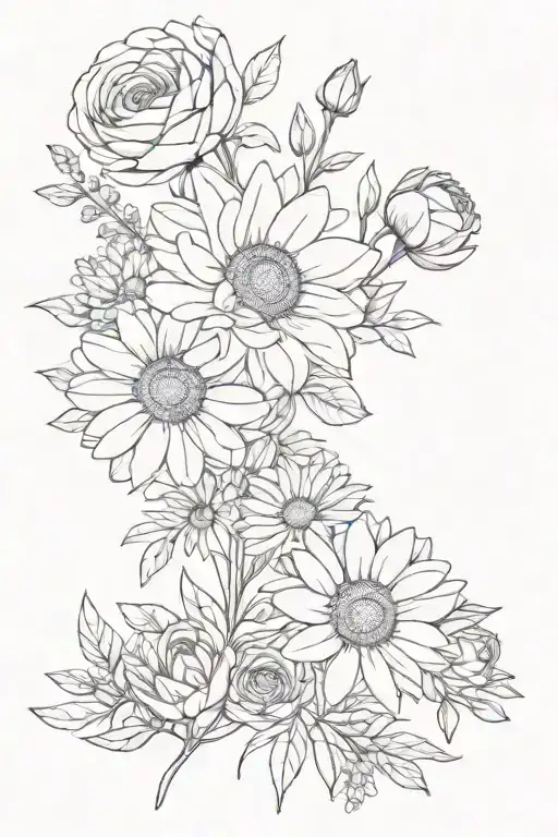 Daisy Rose Aster Bouquet