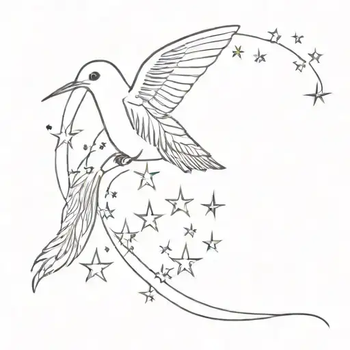 Hummingbird Stars Tail