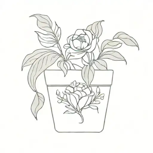 Birth Flowers In A Pot Plant Flower