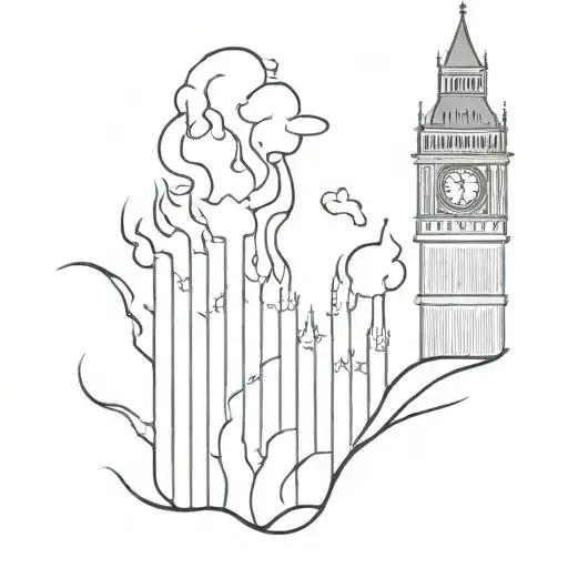 Big Ben On Fire