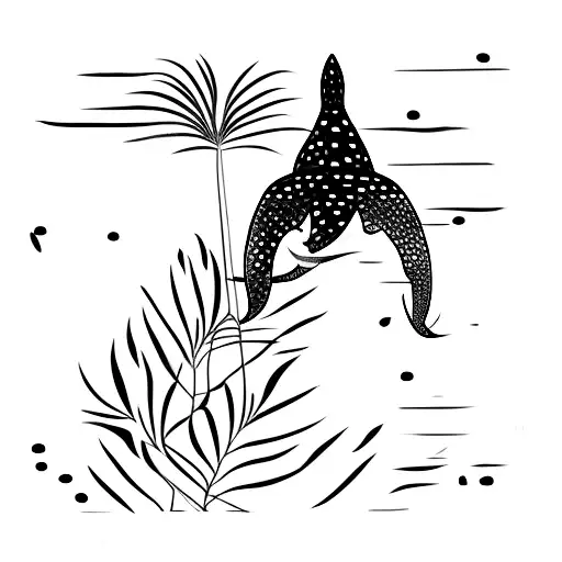 Whale Shark And Palm