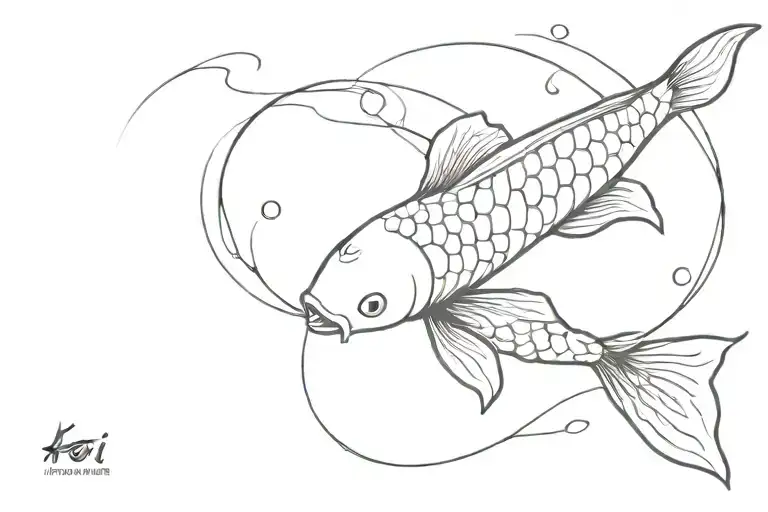 Koi Fish Turning