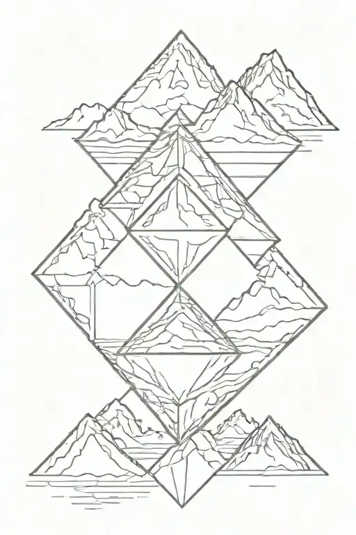 Diamond With Mountains Inside