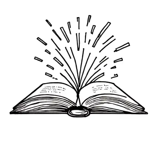 A Book With Open Pages And A Strips Of Energy Coming Out Of It