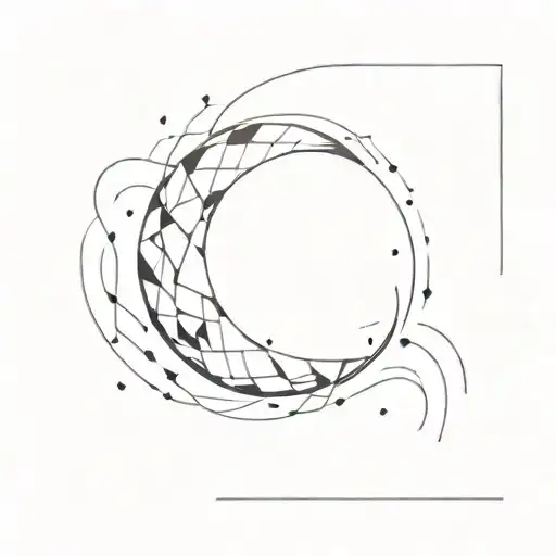 A Minimalist Tattoo Of A Pixelated Moon With A Soundtrack Wave Forming Its Shape