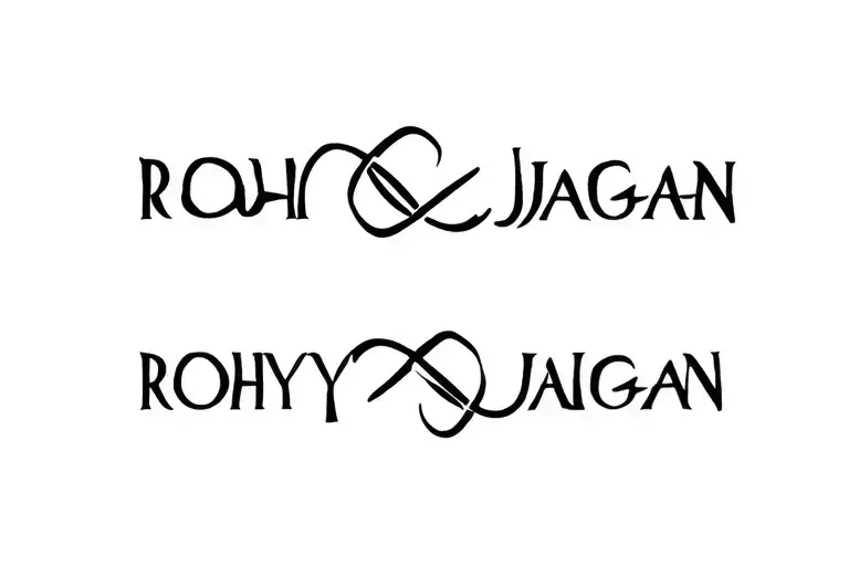 Rohy And Jagan Name Written In Infinity Symbol