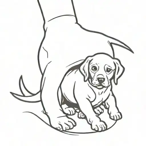 A Baby Punching A Dog