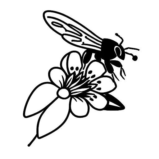 Jaguar And Daisies And A Violin And A Bee