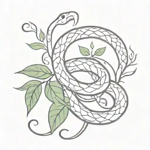 Snake With Vines Girly