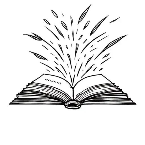 A Book With Open Pages And A Strips Of Energy Coming Out Of It