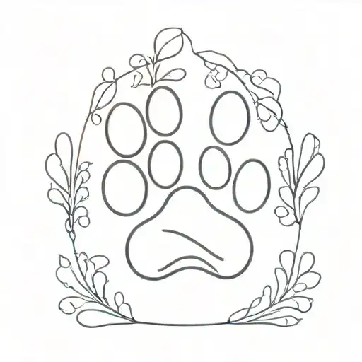 Cassey Is The Name Incorporate With Dog Paw Print
