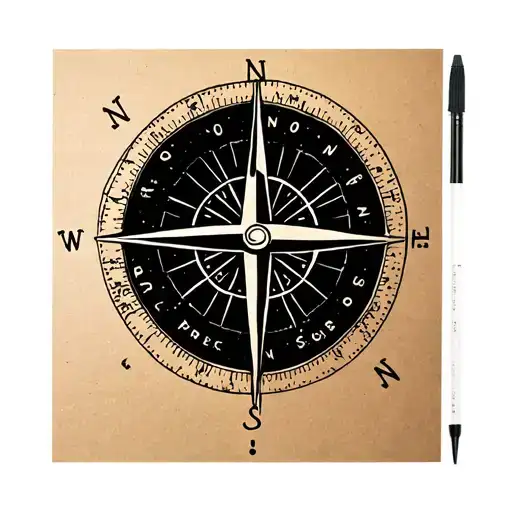 Compass With Shawn Written Inside