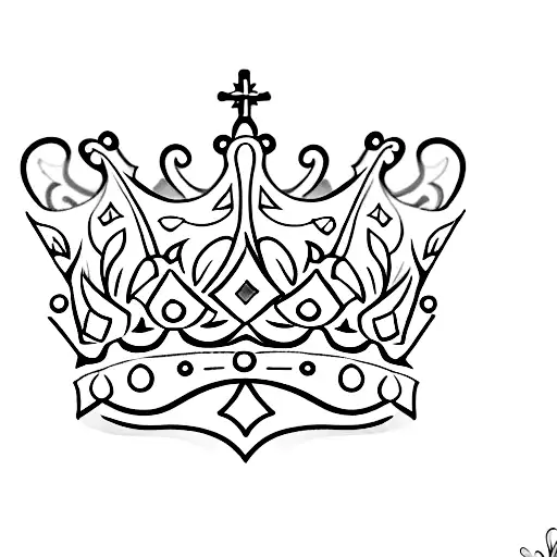 Dagger With Flowers And A Crown