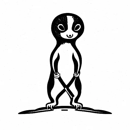 Meerkat Holding A Katana
