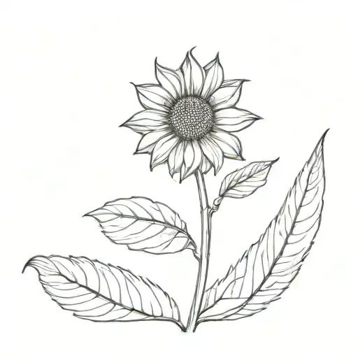 A Small Sunflower With The Petals Made Up Of Tiny Landmarks From Around The World