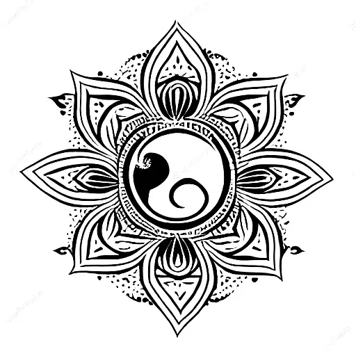 Lotus Flower Ying Yang