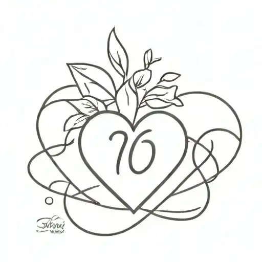 Make A Small Heart Design With A Date 10-02-2023