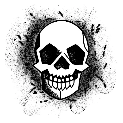 Cartoon Skull That Has The Letter S And G For Its Eyes