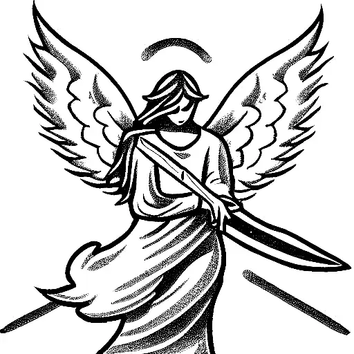 Angel With A Sword Pointed At You