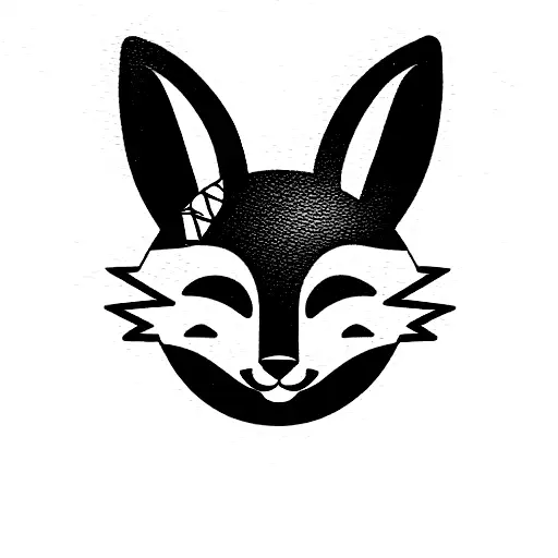 Padel Raquet With Fox Ears And Whiskers