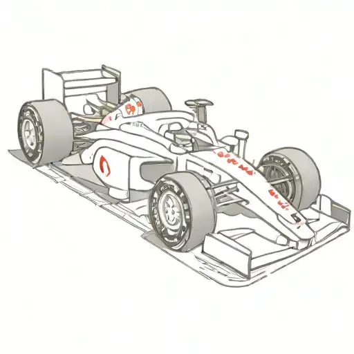 A Minimalist Design Of A Formula 1 Car Racing Through A Poker Hand