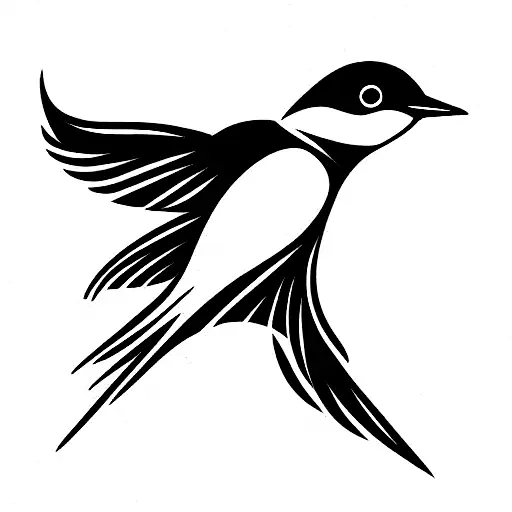 Swallow Bird With Map Background