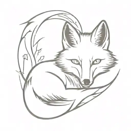 Fox With The Lightning Full Arm Sleeve