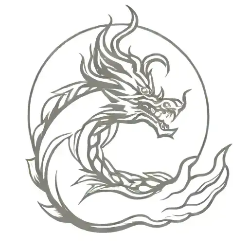 Japanese Dragon Around Hand