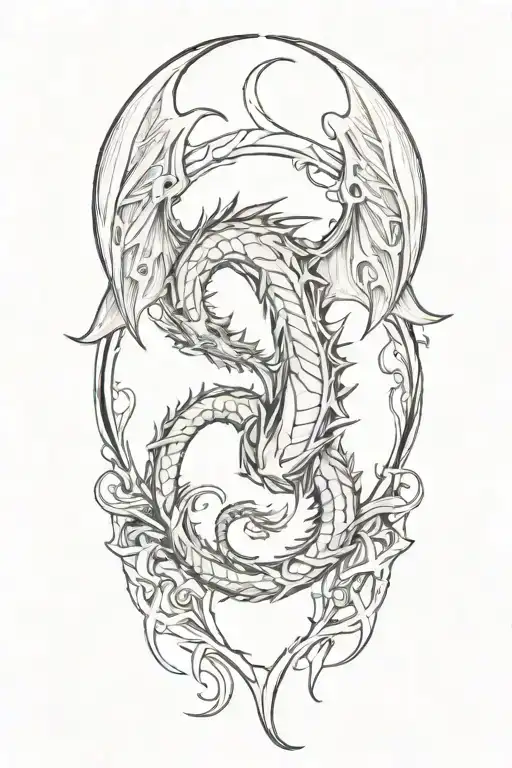 A Gun Morphing Into A Dragon's Tail With Wings