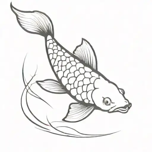 Sharp-edge Koi Fish