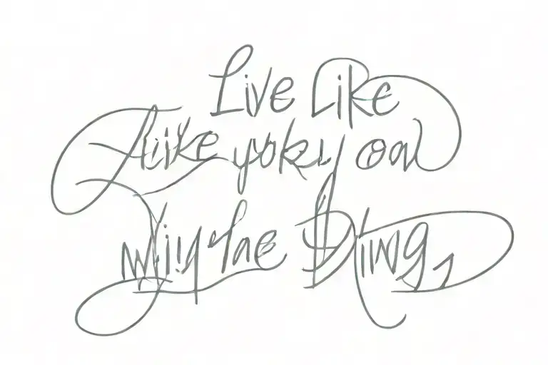 Live Like You Were Dying By Tim Mcgraw Dainty Simple Lyrics