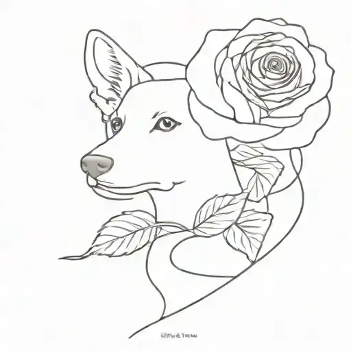 Rose And Dog Ears Surrounded