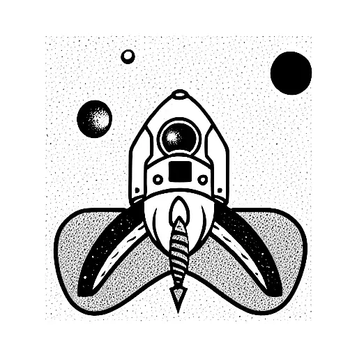 Astronaut And Whale In The Space