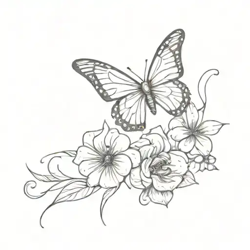 Butterfly And Flower Capricorn