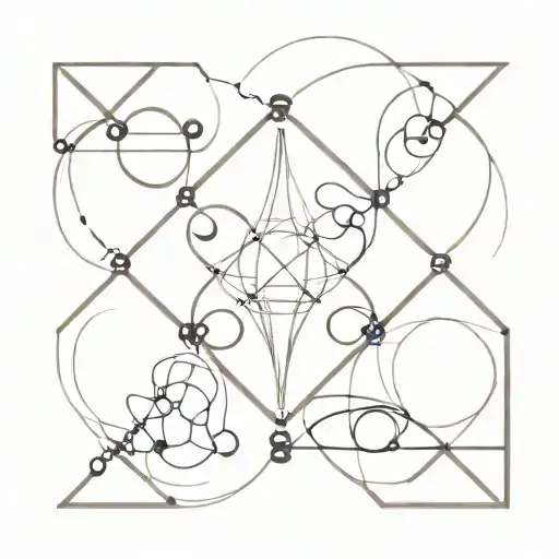 Aries Symbol Made Up Of Interconnected Planets In A Geometric Design