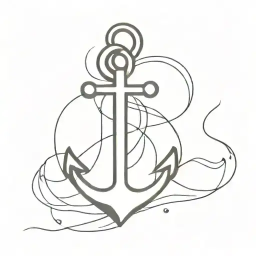 Anchor And Venus Symbol In One